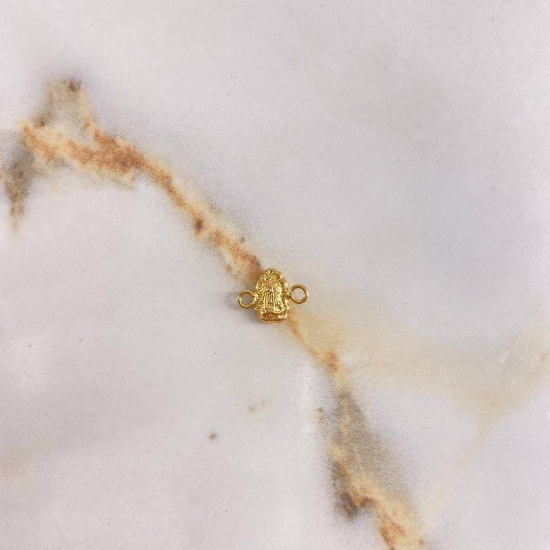 Herraje Silueta Virgen de Guadalupe 0.2gr / 1cm-Liso Oro Amarillo &