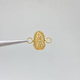 Herraje Silueta Virgen de Guadalupe 0.5gr / 1cm-Liso Oro Amarillo &