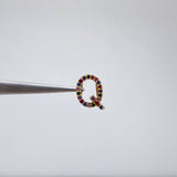 Herraje Letra Q 0.5gr / 1cm / Circones Colores  Oro Amarillo &