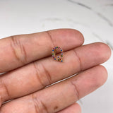 Herraje Letra Q 0.5gr / 1cm / Circones Colores  Oro Amarillo &