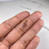 Dije Letra P 0.5gr / 1.5cm / Circones Colores  Oro Amarillo &