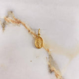 Dije Virgen Milagrosa 0.8gr / 2cm / Troquelado Oro Amarillo &