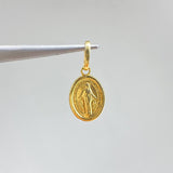 Dije Virgen Milagrosa 0.8gr / 2cm / Troquelado Oro Amarillo &