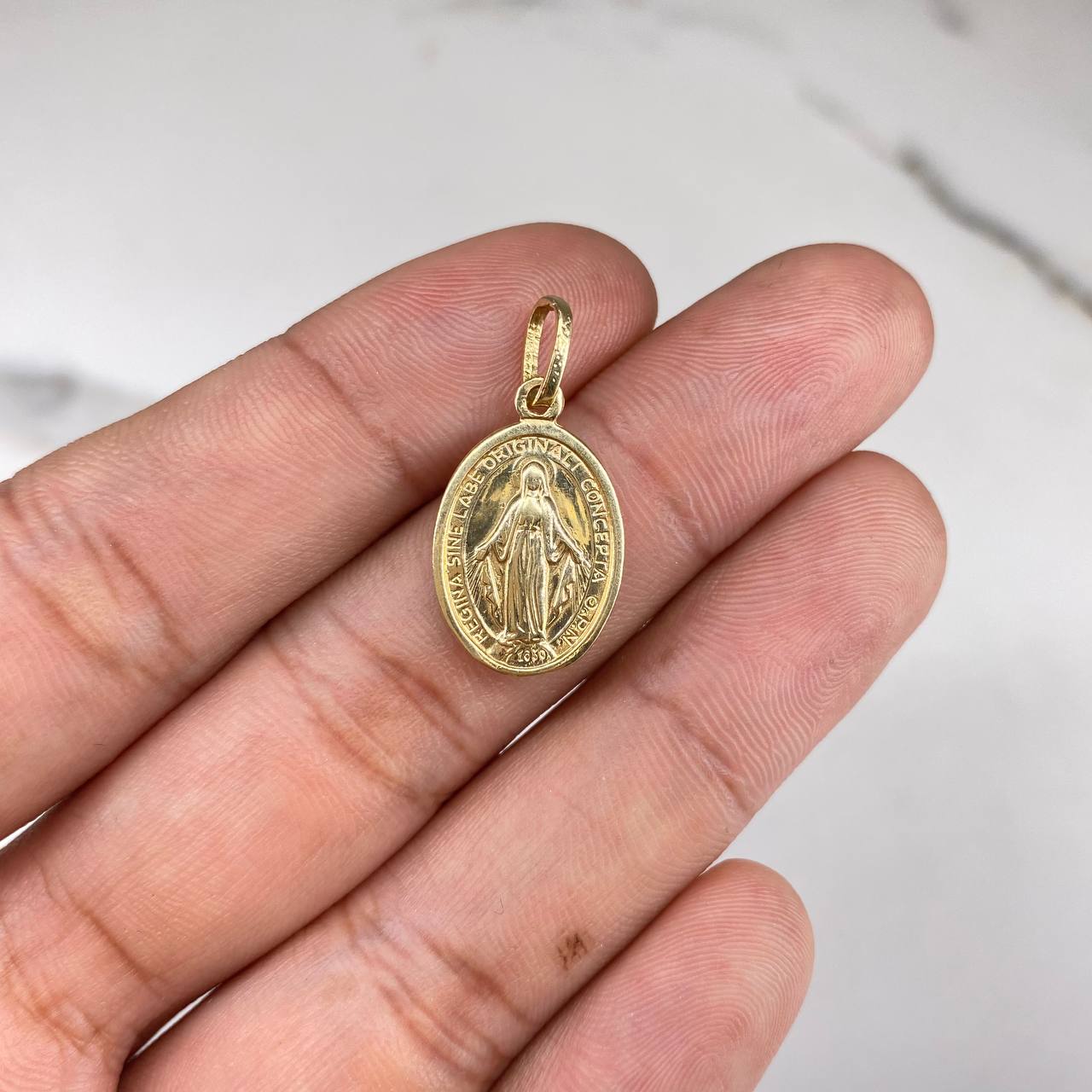 Dije Virgen Milagrosa 3.9gr / 3cm / Macizo Oro Amarillo &