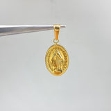 Dije Virgen Milagrosa 1.35gr / 2.5cm / Troquelado Oro Amarillo &
