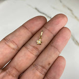 Dije Flor 0.35gr / 1.5cm / Circon Blanco Oro Amarillo &
