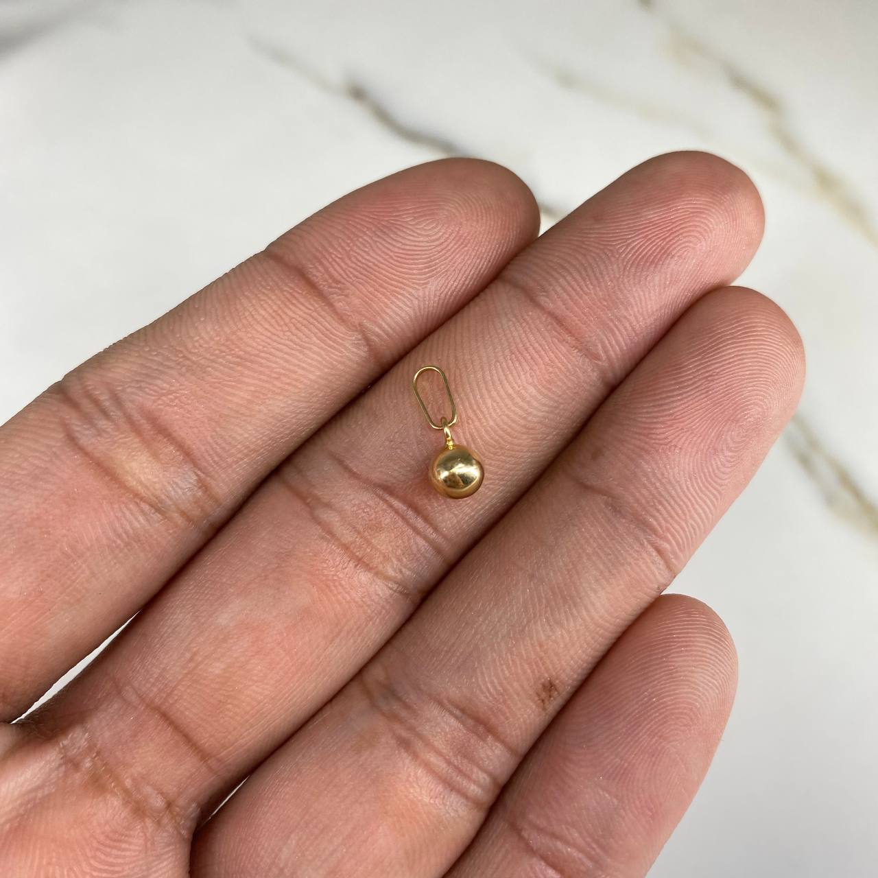 Dije Bola 0.15gr / 1cm / 5mm Liso Oro Amarillo &