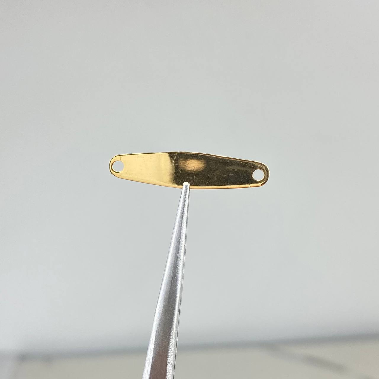 Herraje Placa   0.6gr / 2.5cm / Lisa Oro Amarillo &