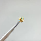 Bolas Victoriana 0.8gr / 1cm / Diamantada Circones Azul 6mm Oro Amarillo &