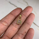 Dije Candado 1gr / 1.5cm / Circones Colores Oro Amarillo &