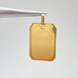 Dije Placa Rectangular  2.05gr / 2.5cm / Lisa  Oro Amarillo &