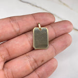 Dije Placa Rectangular  2.05gr / 2.5cm / Lisa  Oro Amarillo &