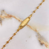 Pulso Bebé GC 1.6gr / 16cm / Placa Ovalada Relieve  Oro Amarillo &