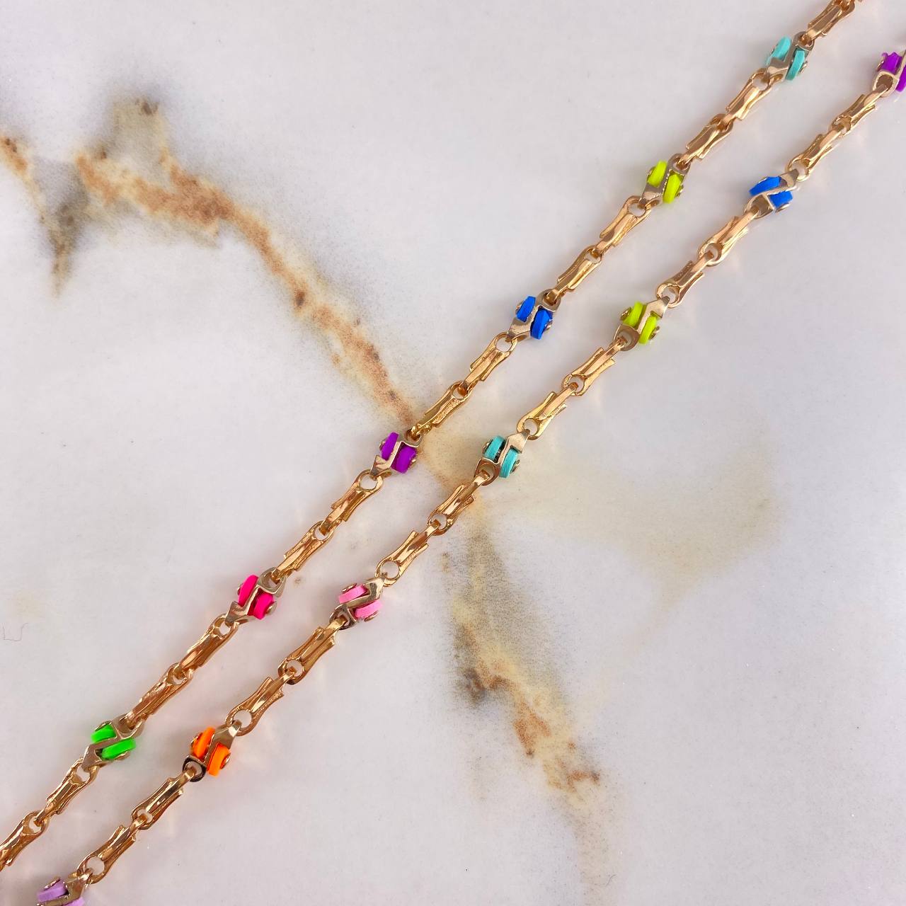 Cadena Rustica Mediterrania  25.25gr / 60cm / 2.2mm Cauchos  Oro Rosa &