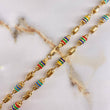 Cadena Rustico 13.3gr / 50cm-4.85mm Barril Omega Cauchos Colores Oro Amarillo &
