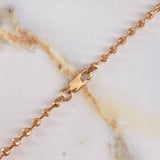 Cadena Militar 17.35gr / 65cm / Diamantado Bola 3mm Oro Rosa &