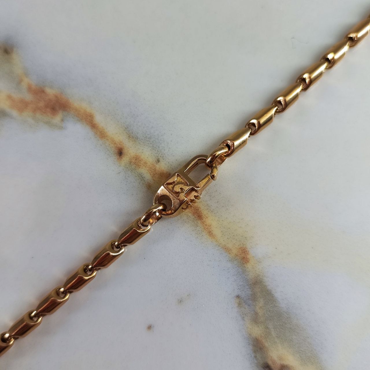 Cadena Rustico   33.05gr / 50cm / Barril Ancla Oro Rosa &
