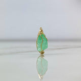 Dije Morralla Esmeralda Grande Oro Amarillo 18K (Joya) ©