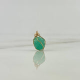 Dije Morralla Esmeralda Mediana Oro Amarillo 18K (Joya)