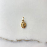 Dije Virgen de Guadalupe 0.7gr / 1.5cm / Troquelado Oro Amarillo &