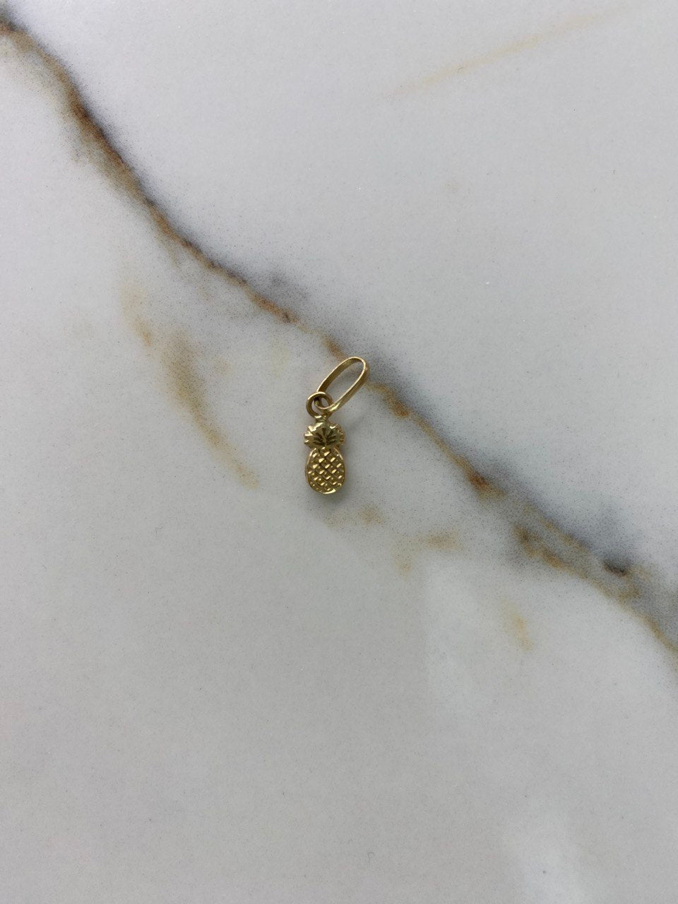 Dije Piña 0.45gr / 1.5cm / Relieve Oro Amarillo &