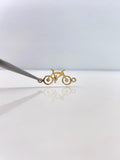 Herraje Bicicleta 0.9gr / 2.5cm / Lisa Oro Amarillo &