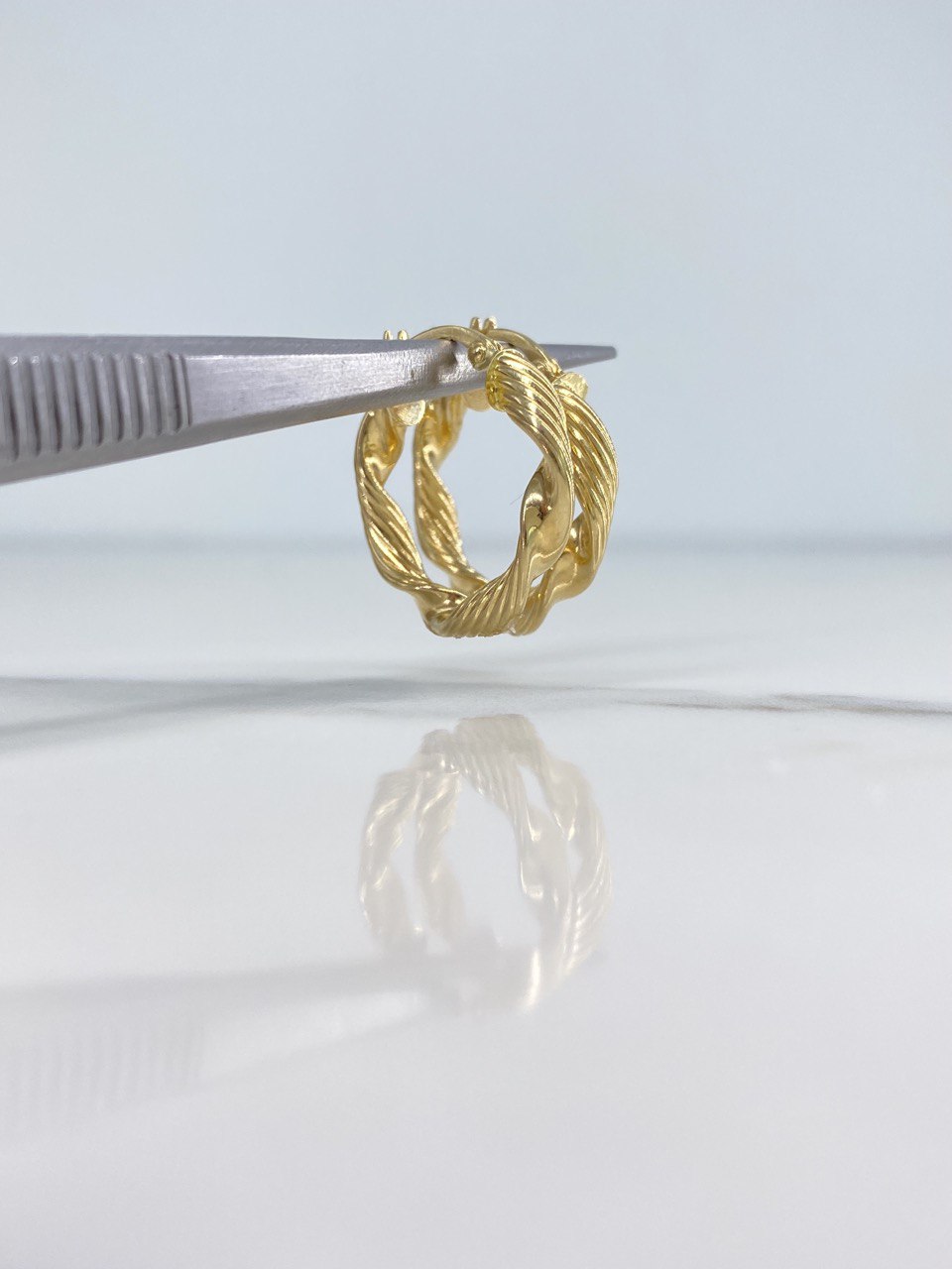 Candongas Valen 2.2gr / 2cm / Espiral Rayadas Oro Amarillo &