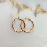 Candongas Koko Hexagono 1.7gr / 2.5cm / Oro Rosa &