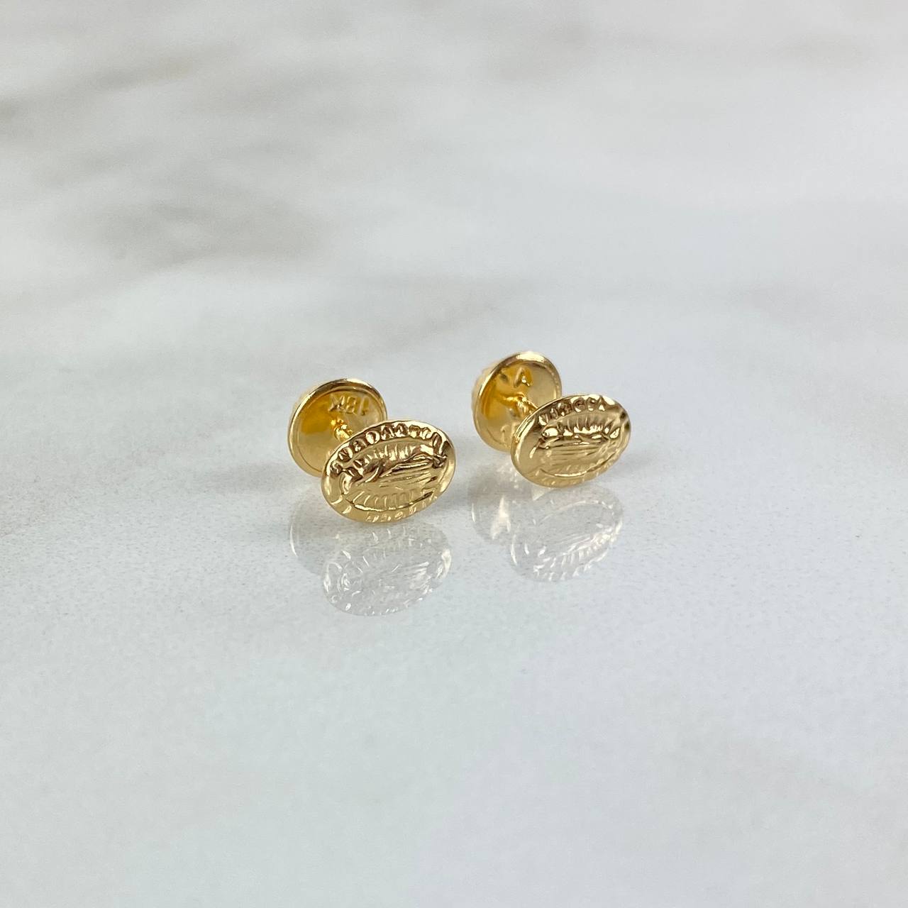 Topos Virgen de Guadalupe 0.65gr / Troquelado Oro Amarillo &