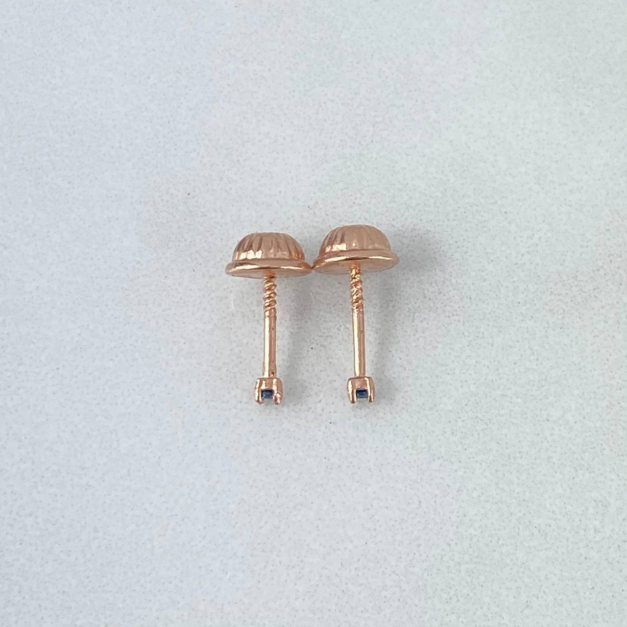 Topos 0.4gr / Diamantes Azules 4pts Oro Rosa (Joya) ©