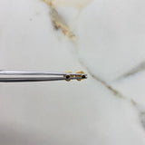 Topos Bisel 0.4gr / Circon Negro Oro Amarillo &