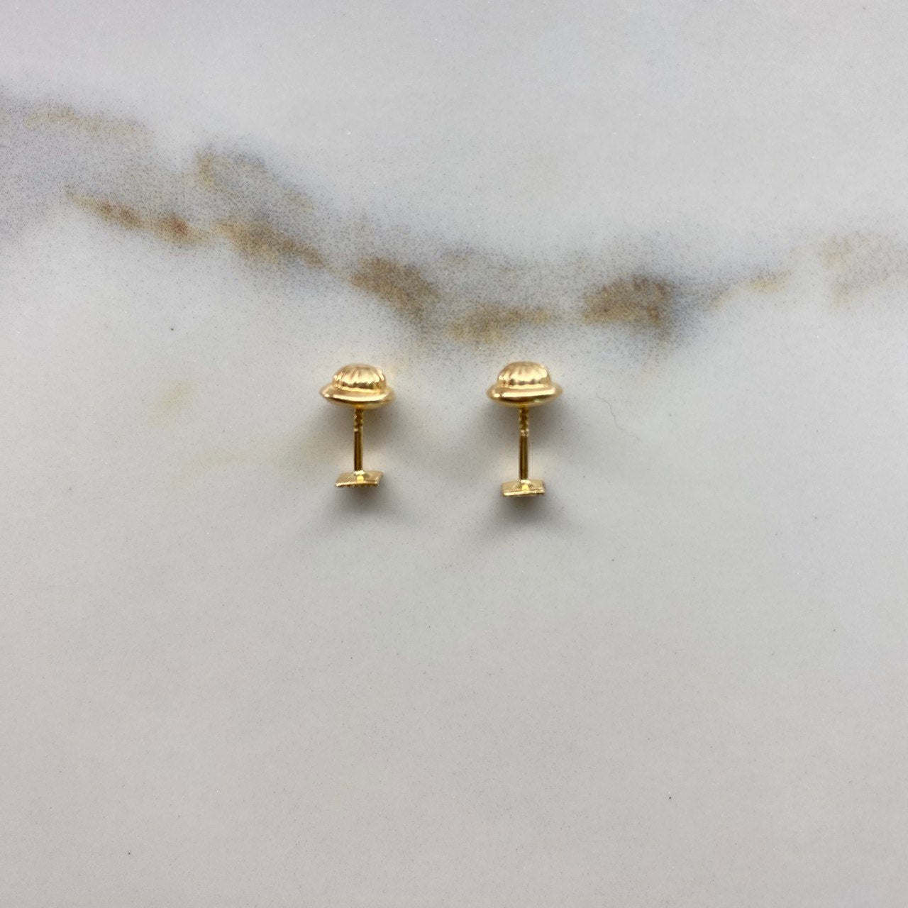 Topos Cuadrados 0.45gr / Diamantado Oro Amarillo &