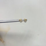 Topos Moño 0.9gr / Circon Blanco Oro Amarillo &