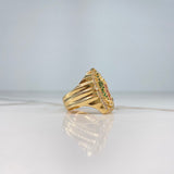 Anillo Virgen Guadalupe 13.25gr / 11 1/4 / Circones Blancos Fucsia Verde Oro Amarillo &