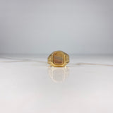 Anillo Sello 4.55gr / T11 1/4 / Punteado Tres Oros &