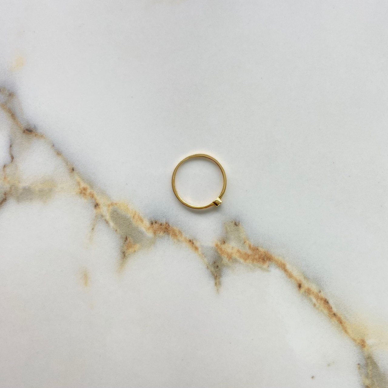 Anillo Solitario 1.15gr / T5 3/4 / Circon Blanco Oro Amarillo &
