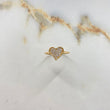 Anillo Corazon 1.8gr / T6 / Circones Blancos Oro Rosa &