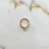 Anillo Tres Lineas 2.2gr / T6 1/2 / Circones Blancos Dos Oros Amarillo Blanco &