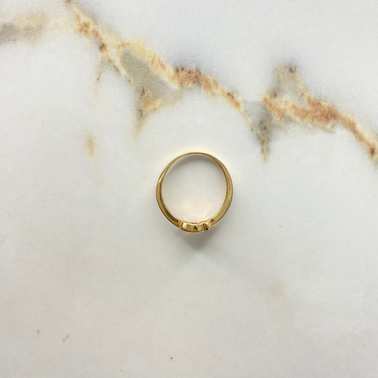 Anillo Fe 2.25gr / T6 / Circones Blancos Dos Oros Amarillo Blanco &