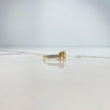 Anillo Fe 2.25gr / T6 / Circones Blancos Dos Oros Amarillo Blanco &