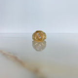 Anillo Sello Trinity 4.05gr / 9 1/2 / Relieve Circon Blanco Oro Amarillo &