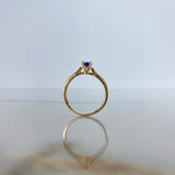 Anillo Solitario 2.1gr / T6 / Circones Blancos Azul Oro Amarillo &