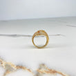 Anillo Pantera  8gr / T10 / Circones Blancos Naranjados  Oro Amarillo &