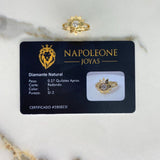 Anillo Solitario Girasol 4.6gr / T5 1/4 / Diamante 27pts Oro Amarillo (Joya) &