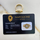 Anillo BV 6.9gr / T6 3/4 / Diamante 20pts Oro Amarillo (Joya) &