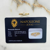 Anillo Solitario Halo 3.5gr / T5 1/4 / Diamante 35pts Oro Amarillo (Joya) &