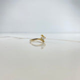 Anillo Linea Invertida 2.53gr / T5 / Diamante 28pts Oro Amarillo (Joya) $