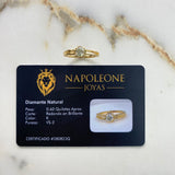 Anillo BV 3.68gr / T6 1/2 / Diamante 60pts Oro Amarillo (Joya Oferta) &