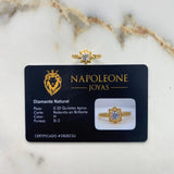 Anillo Solitario Flor 3.46gr / T5 1/4 / Diamante 30pts Oro Amarillo (Joya) &