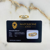 Anillo Solitario Dos Lineas 5.28gr / T6 / Diamante 50pts Oro Amarillo (Joya) &